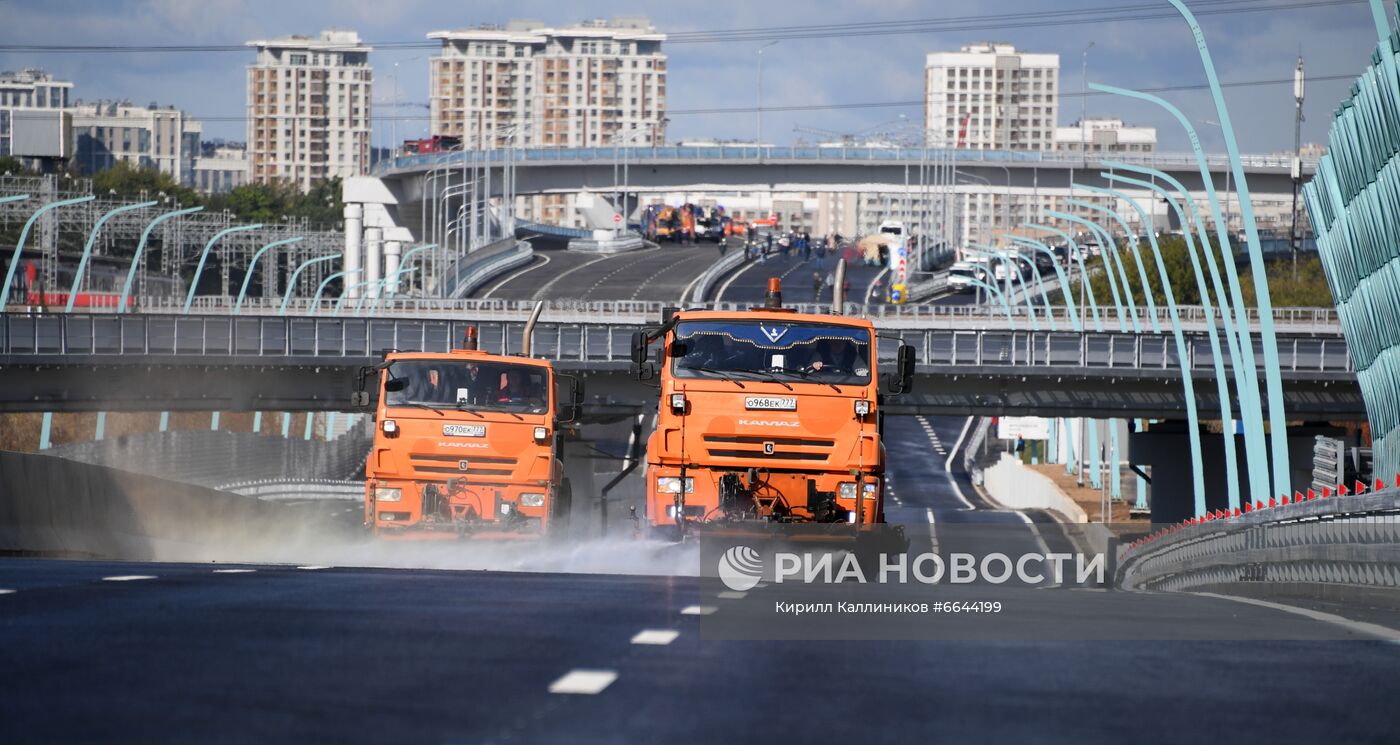 Открытие участка дороги Северо-Восточной хорды в Москве 