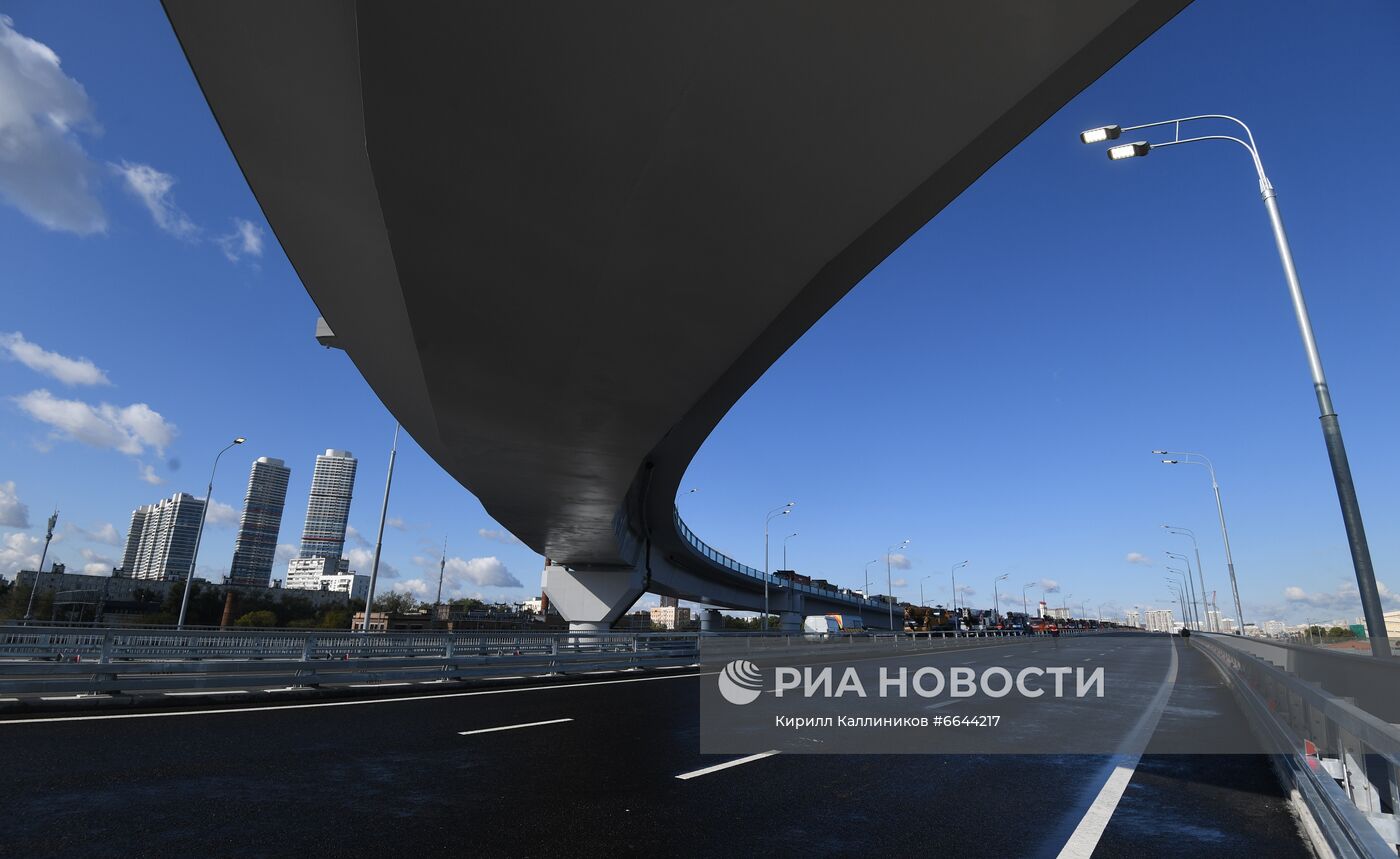 Открытие участка дороги Северо-Восточной хорды в Москве 