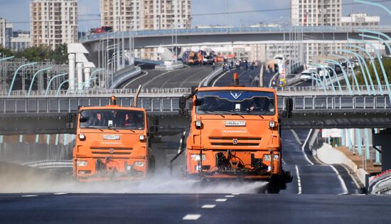 Открытие участка дороги Северо-Восточной хорды в Москве 