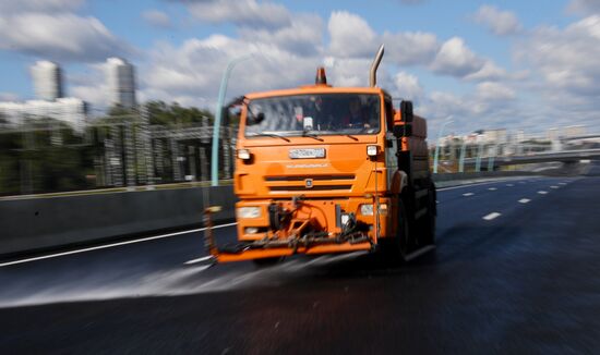 Открытие участка дороги Северо-Восточной хорды в Москве 