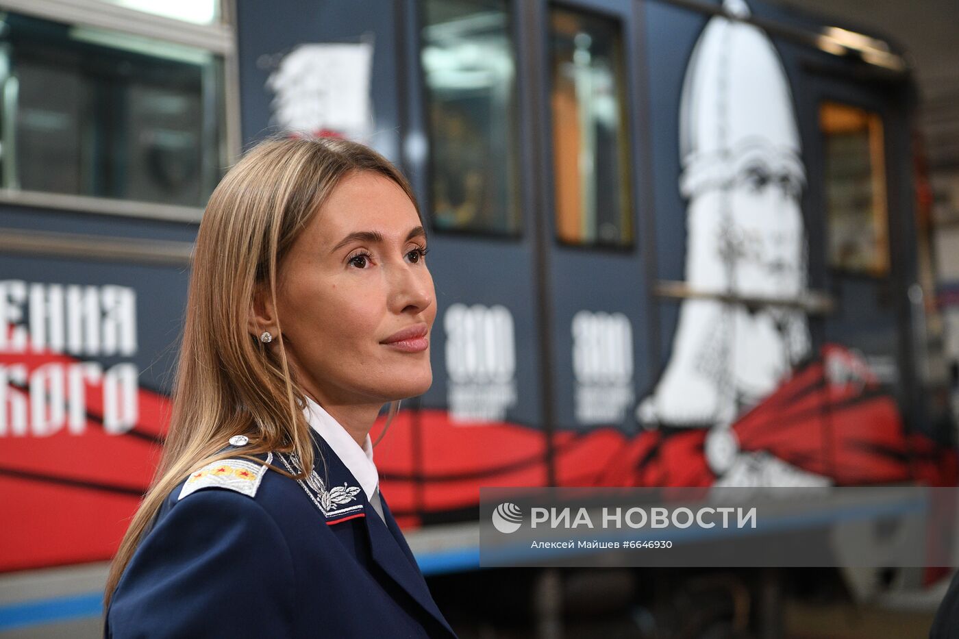 Запуск тематического поезда, посвященного 800-летию со дня рождения князя  А. Невского | РИА Новости Медиабанк