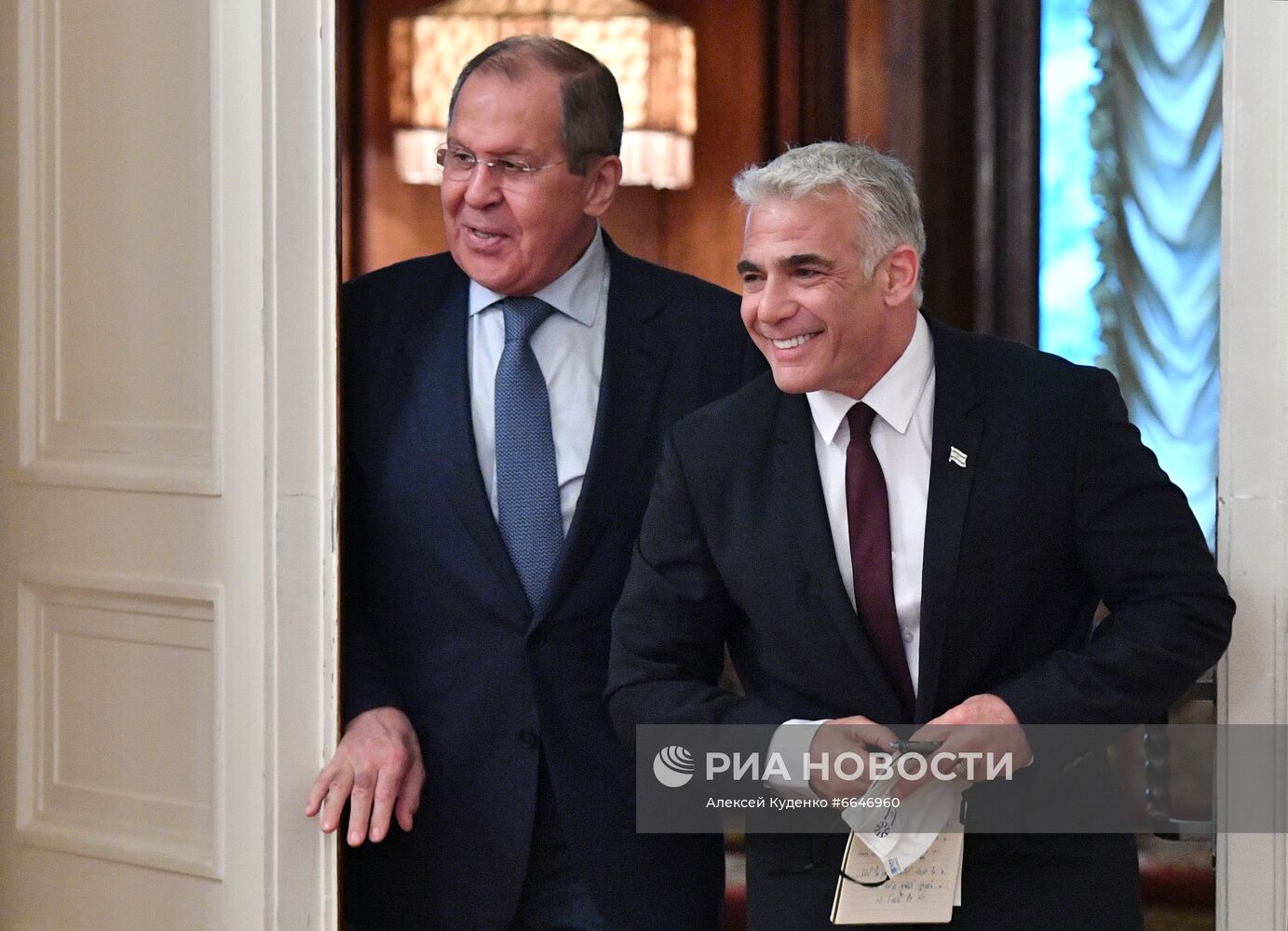 Встреча министров иностранных дел РФ и Израиля С. Лаврова и Я. Лапида