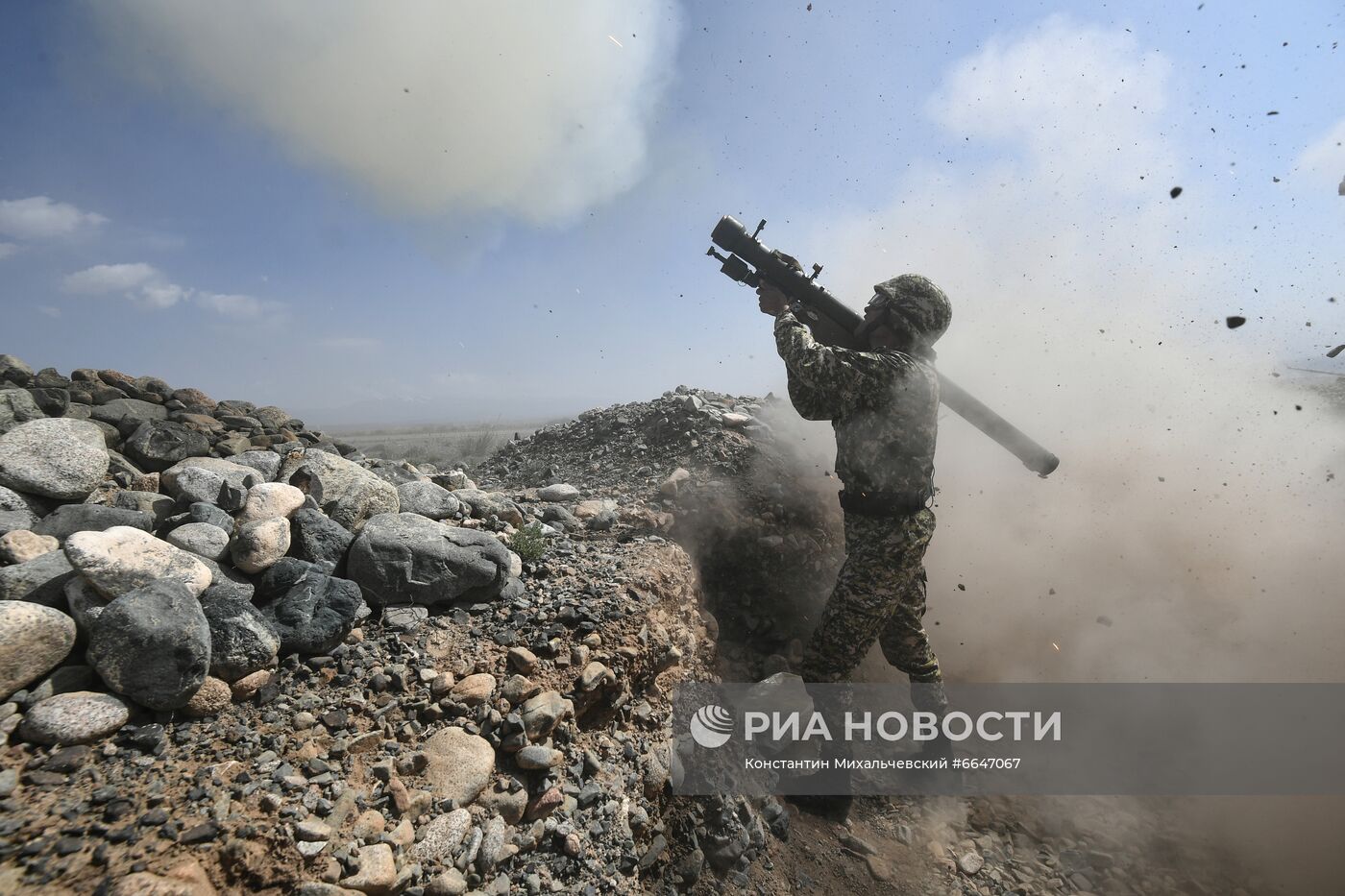 Военные учения ОДКБ "Рубеж-2021" в Киргизии