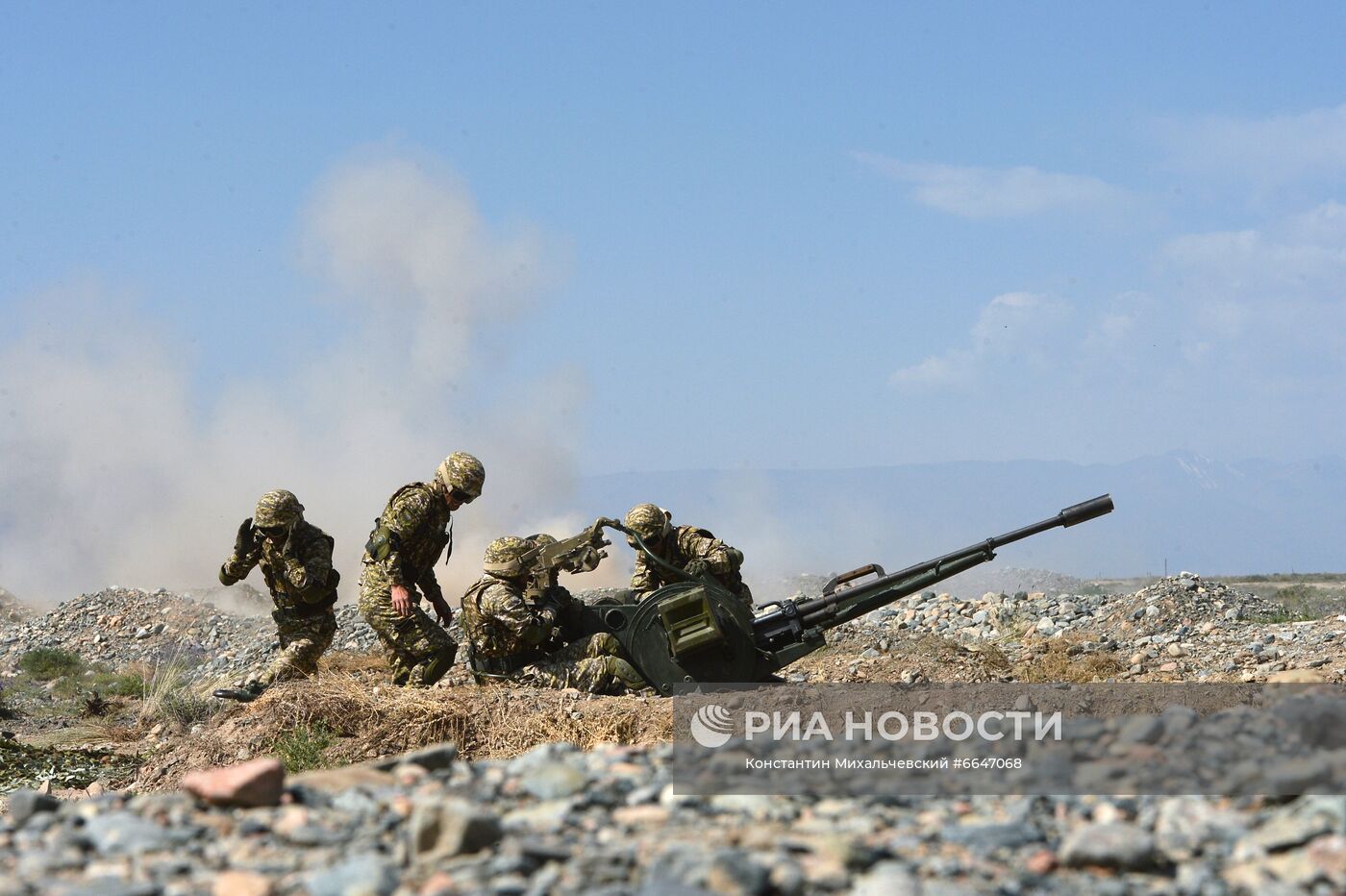 Военные учения ОДКБ "Рубеж-2021" в Киргизии