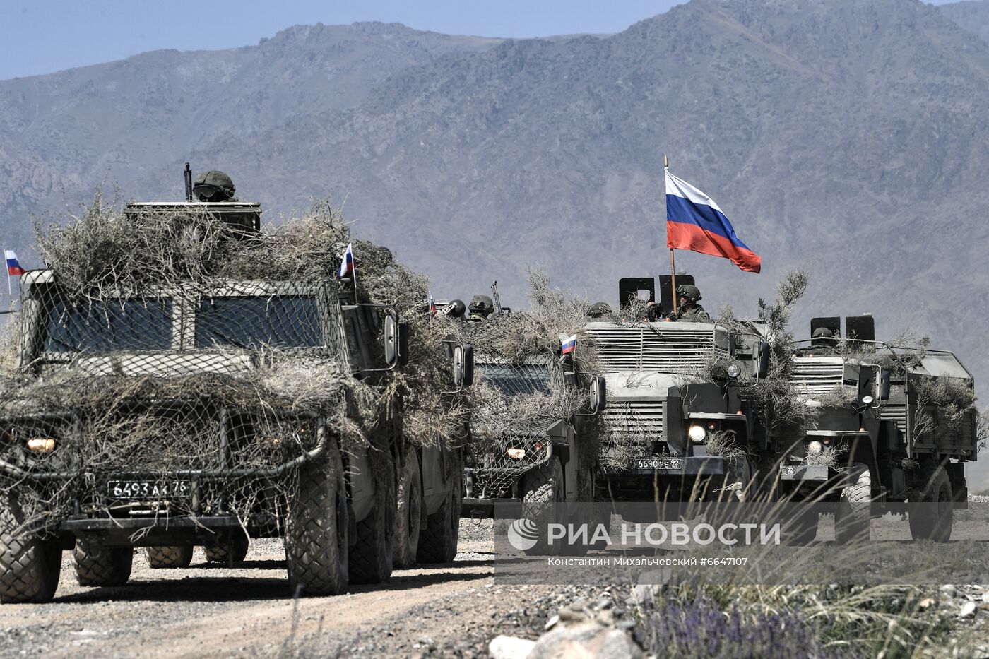 Военные учения ОДКБ "Рубеж-2021" в Киргизии