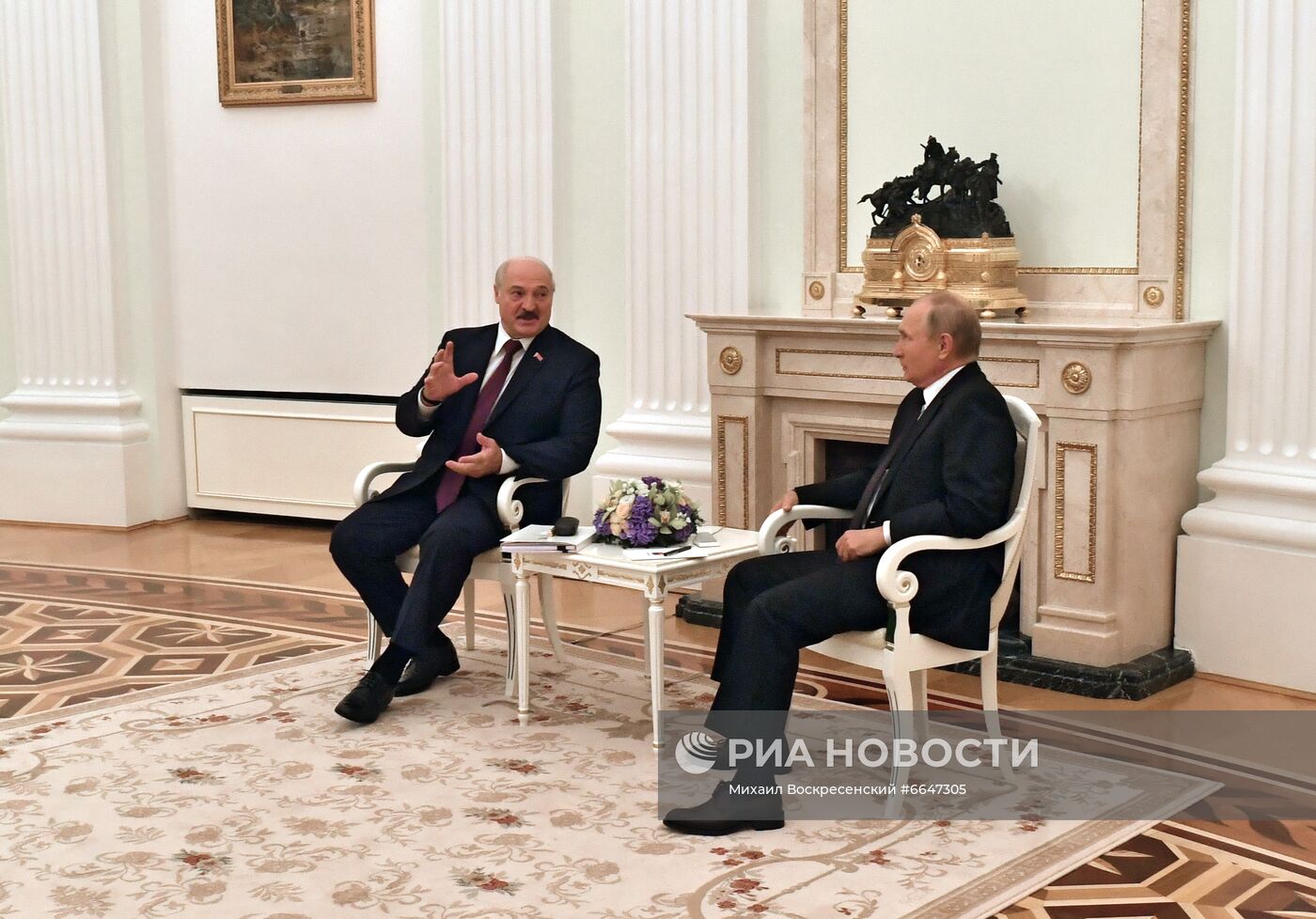 Переговоры президента РФ В. Путина с президентом Белоруссии А. Лукашенко