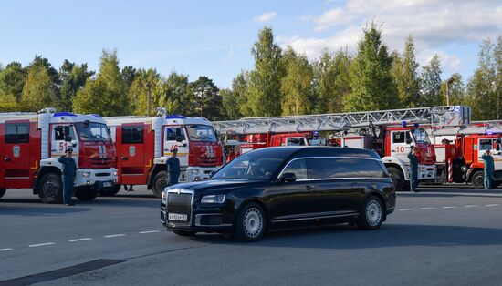 Похороны погибшего главы МЧС Е. Зиничева в Санкт-Петербурге