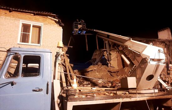 Взрыв газа в жилом доме поселка Солидарность в Липецкой области