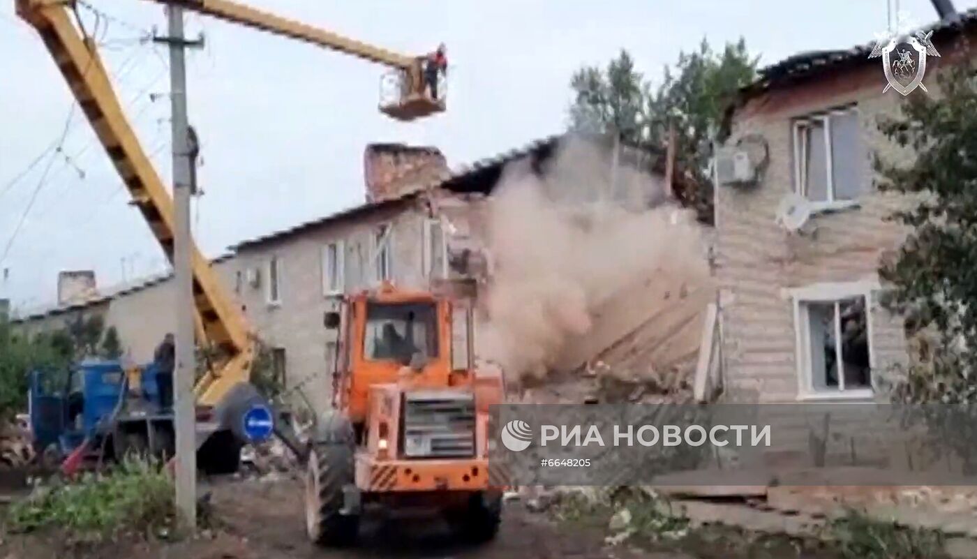 Взрыв газа в жилом доме поселка Солидарность в Липецкой области