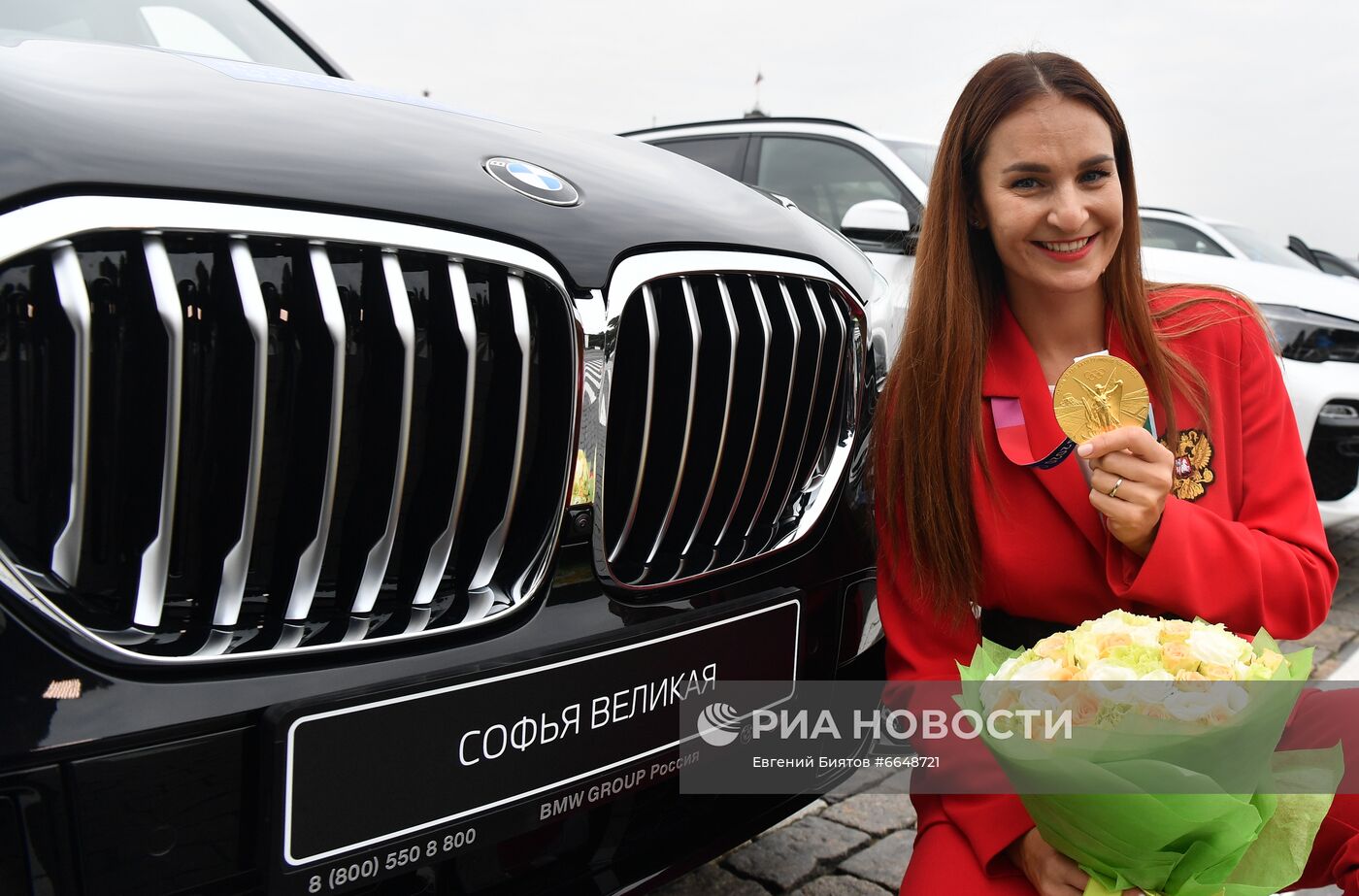 Вручение ключей от автомобилей победителям летней Олимпиады-2020 в Токио