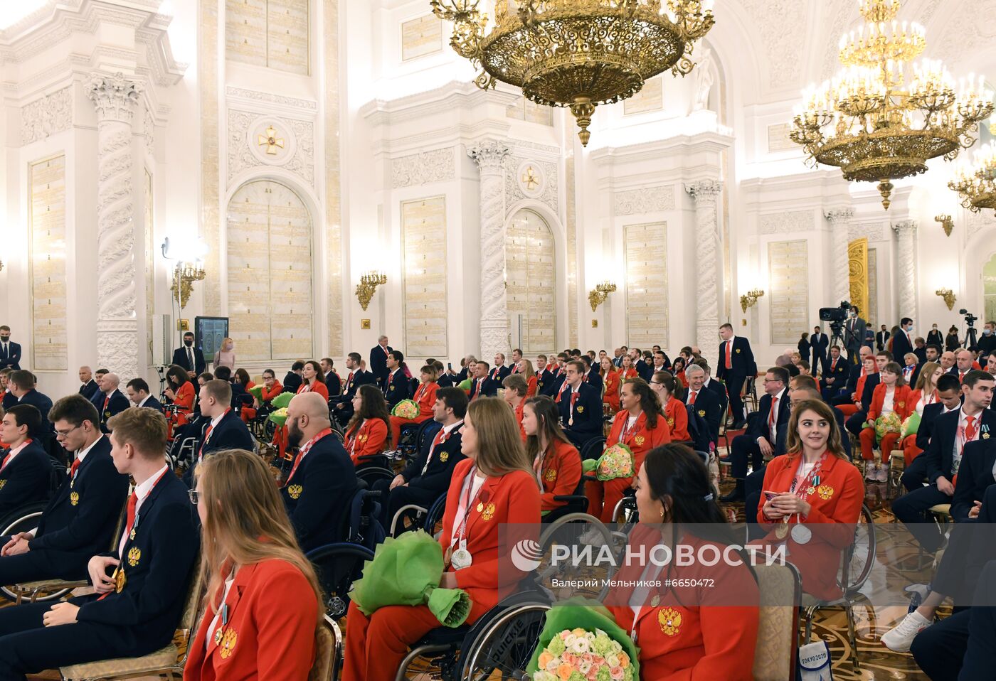 Встреча президента РФ В. Путина с победителями и призёрами XVI летних Паралимпийских игр в Токио