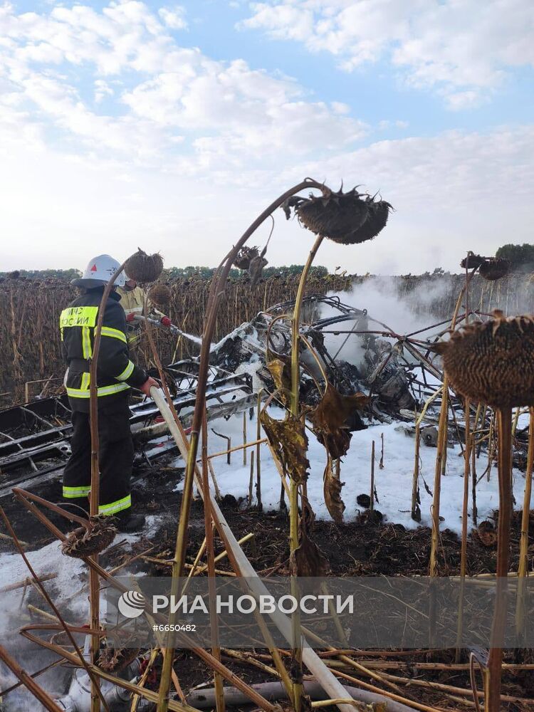 Падение легкомоторного самолета в Белгородской области