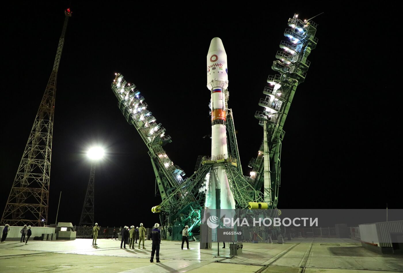 Пуск ракеты-носителя "Союз-2.1б" с 34 космическими аппаратами OneWeb выполнен на космодроме "Байконур"