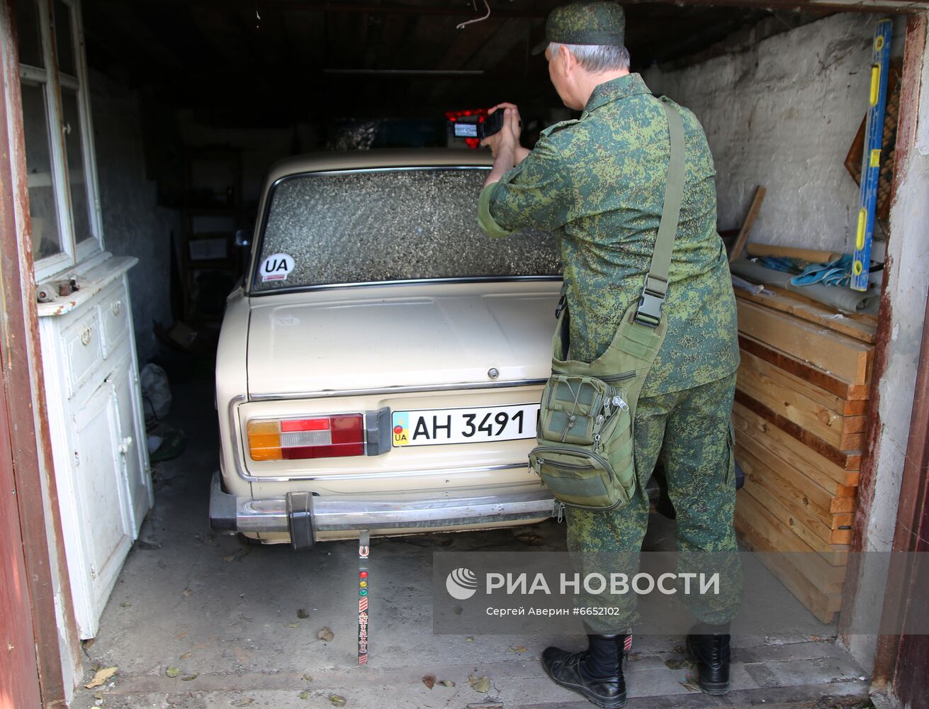 Последствия обстрела в Донецкой области