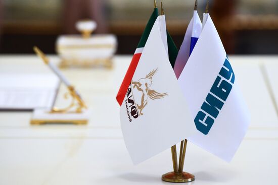 Подписание документов о слиянии нефтехимических холдингов ТАИФа и СИБУРа в Казани