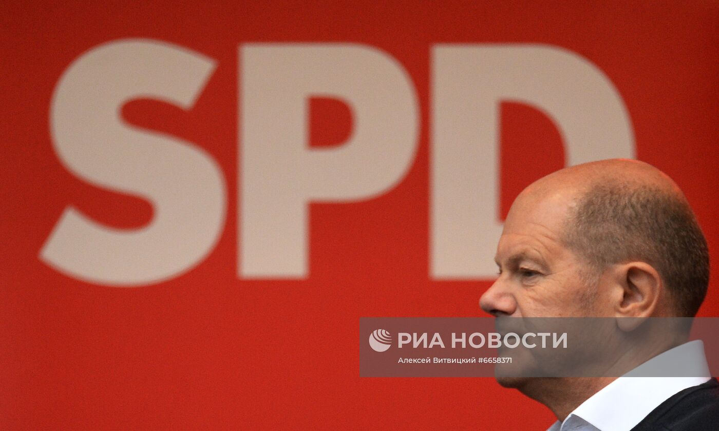 Предвыборные митинги кандидата в канцлеры ФРГ от партии SPD О. Шольца