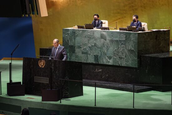 Выступление С. Лаврова на общеполитической дискуссии 76-й сессии ГА ООН