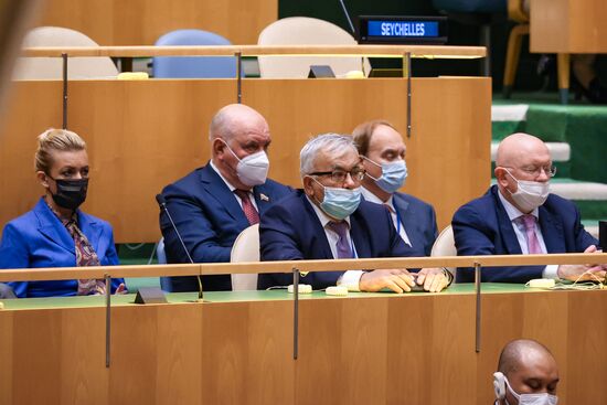 Выступление С. Лаврова на общеполитической дискуссии 76-й сессии ГА ООН