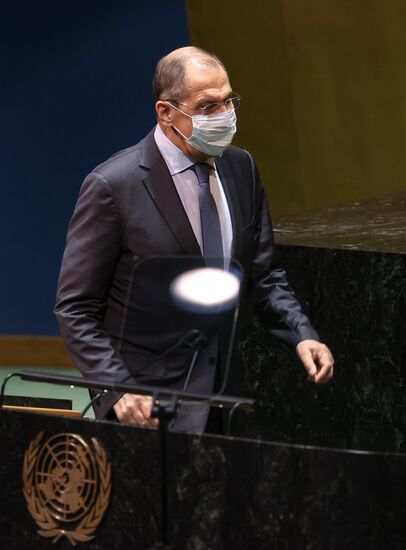 Выступление С. Лаврова на общеполитической дискуссии 76-й сессии ГА ООН