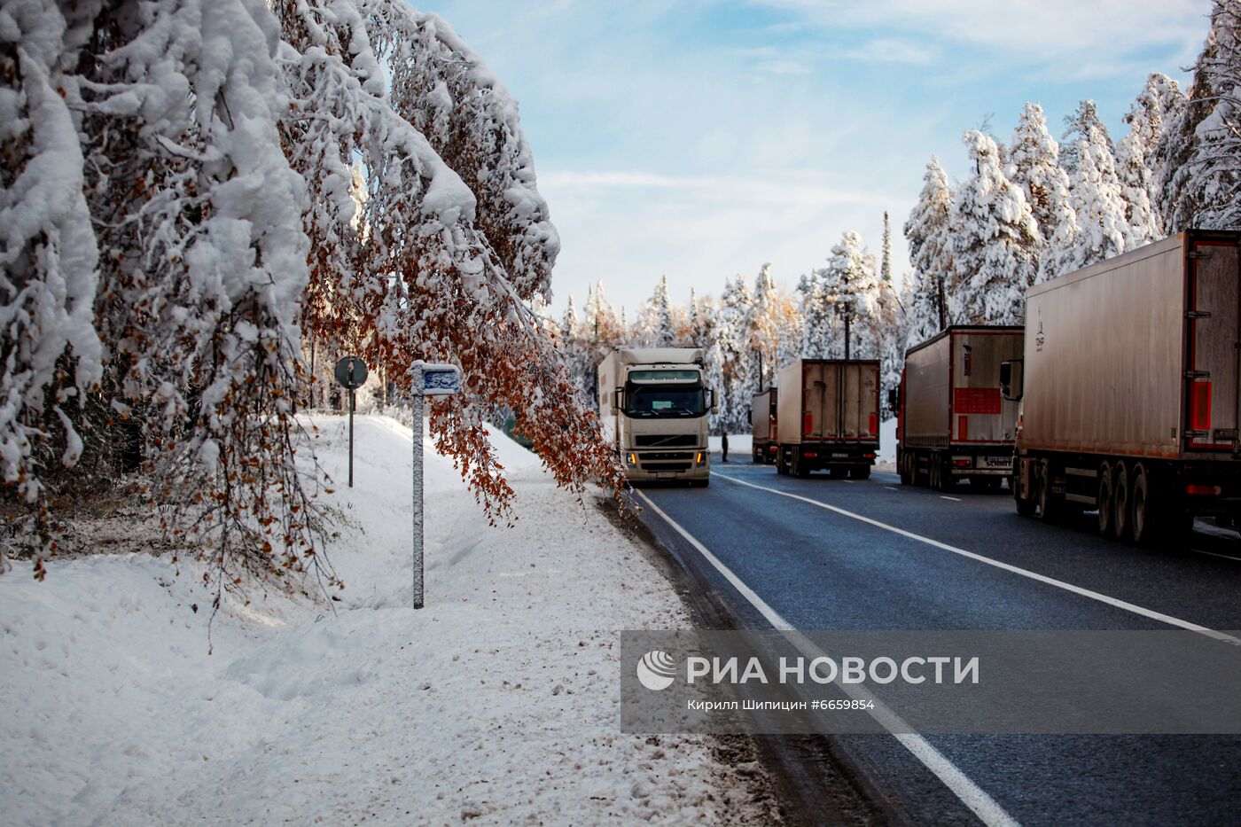 Первый снег в Иркутской области