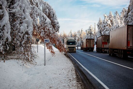 Первый снег в Иркутской области