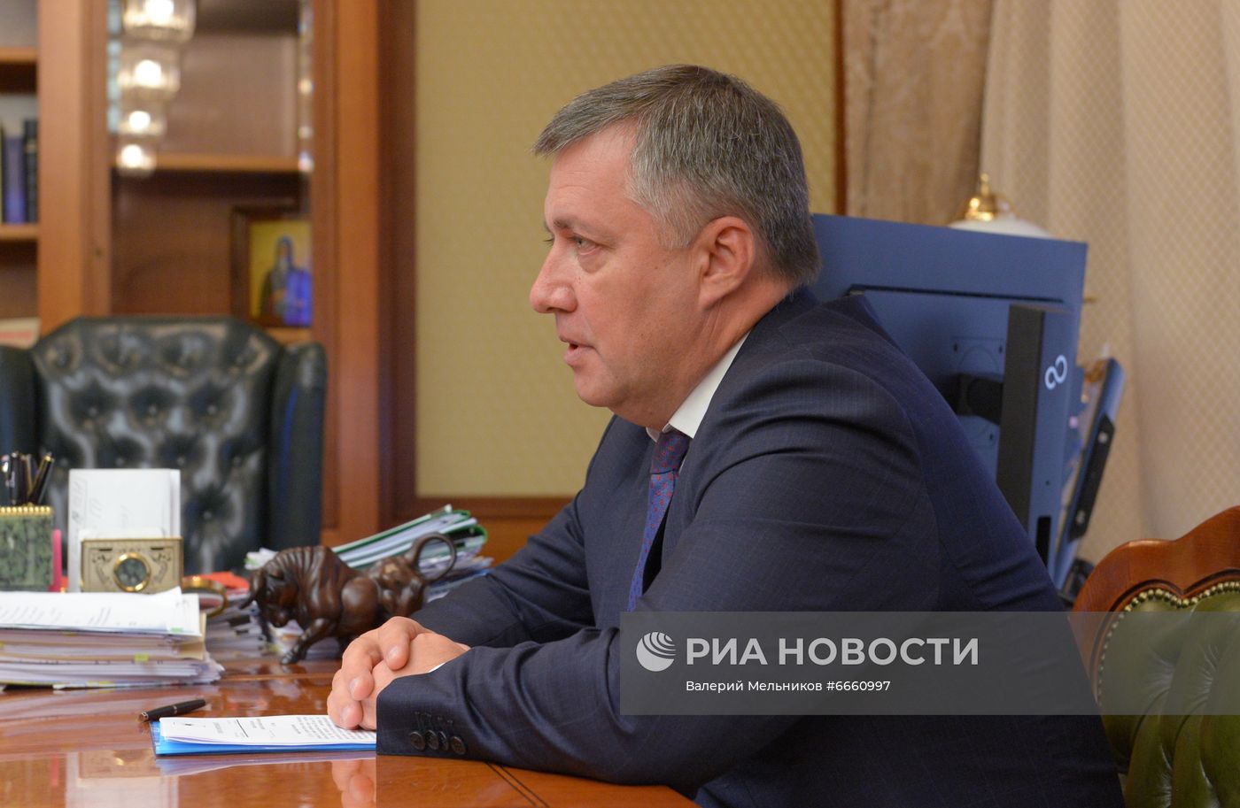 Встреча вице-премьера А. Новака с губернатором Иркутской области И. Кобзевым