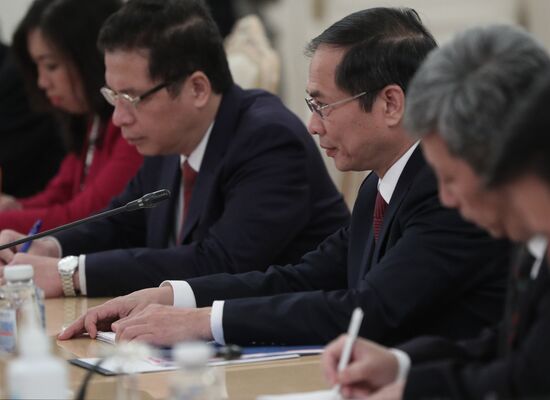 Встреча глав МИД РФ и Вьетнама С. Лаврова и Б. Шона