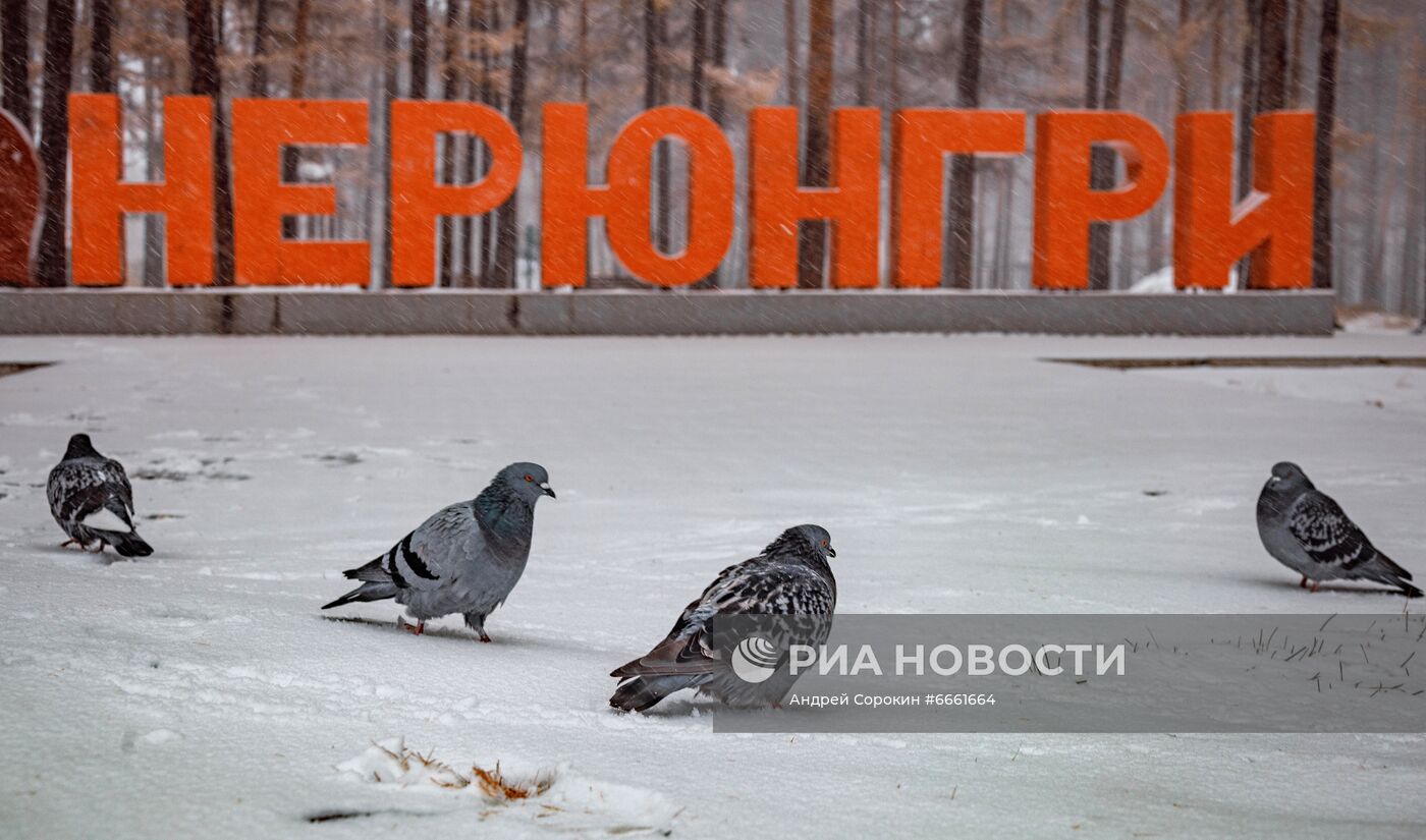 Снегопад в Якутии