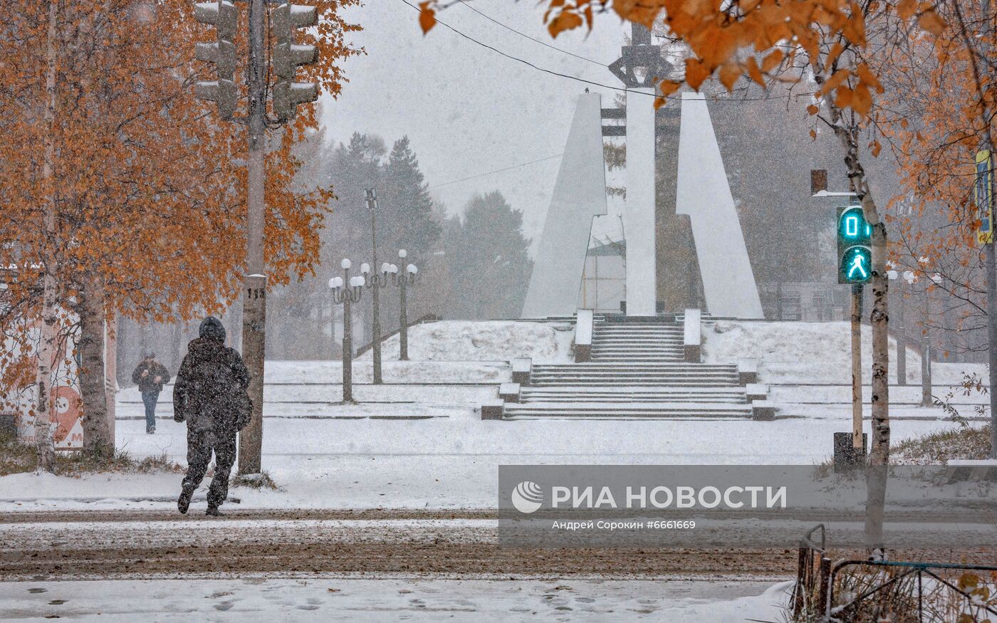 Снегопад в Якутии