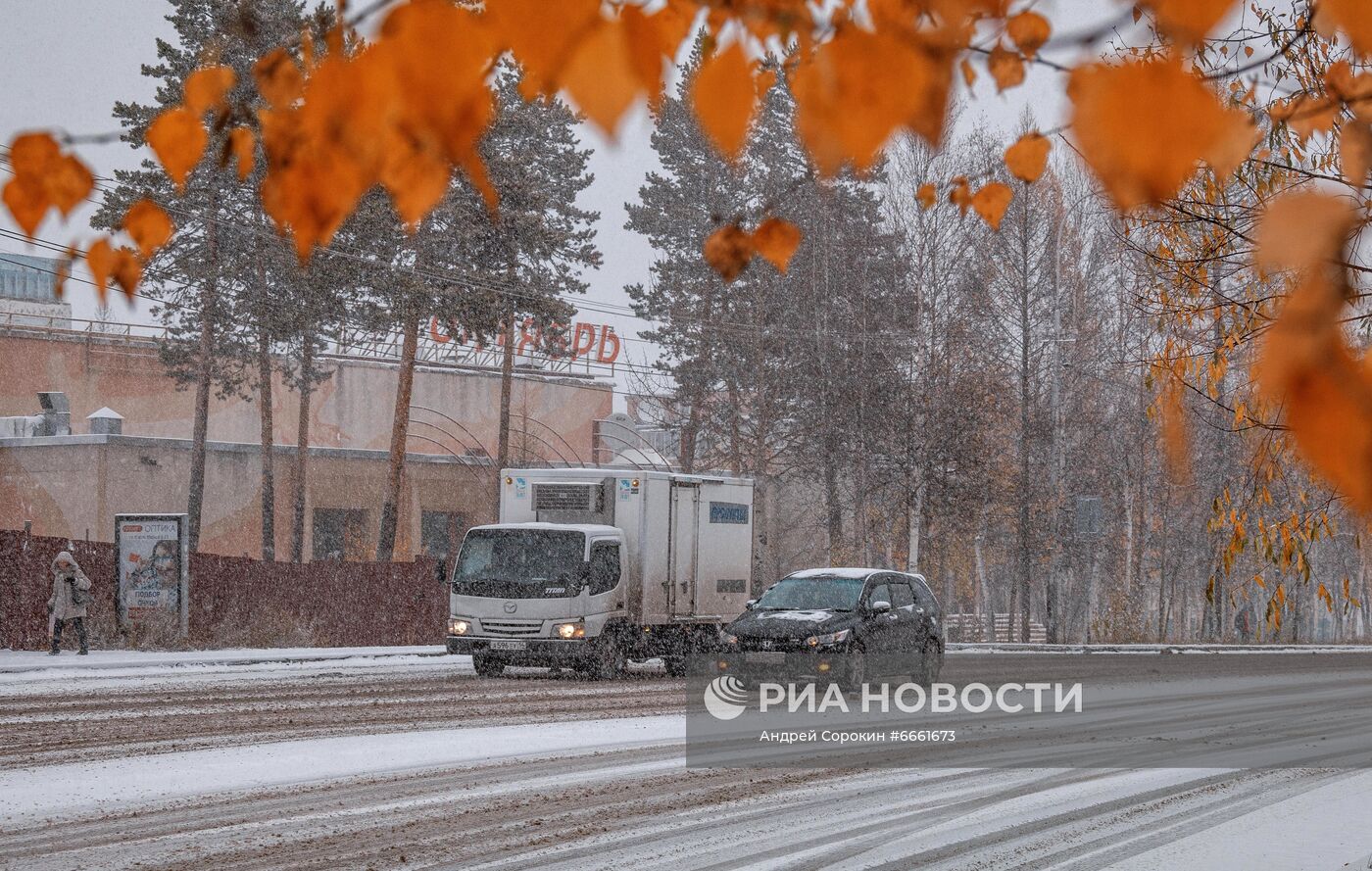 Снегопад в Якутии