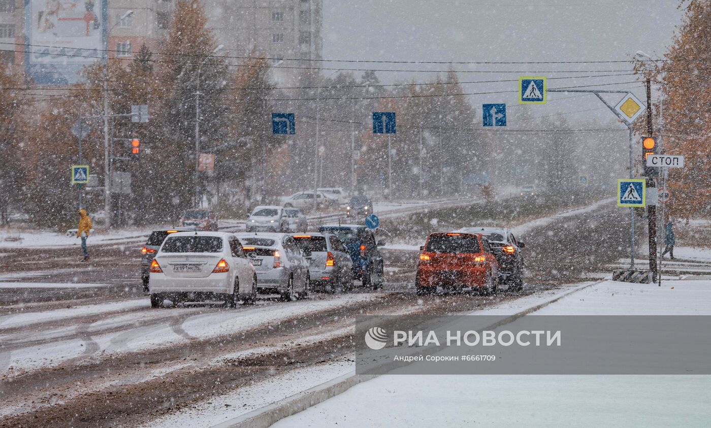 Снегопад в Якутии