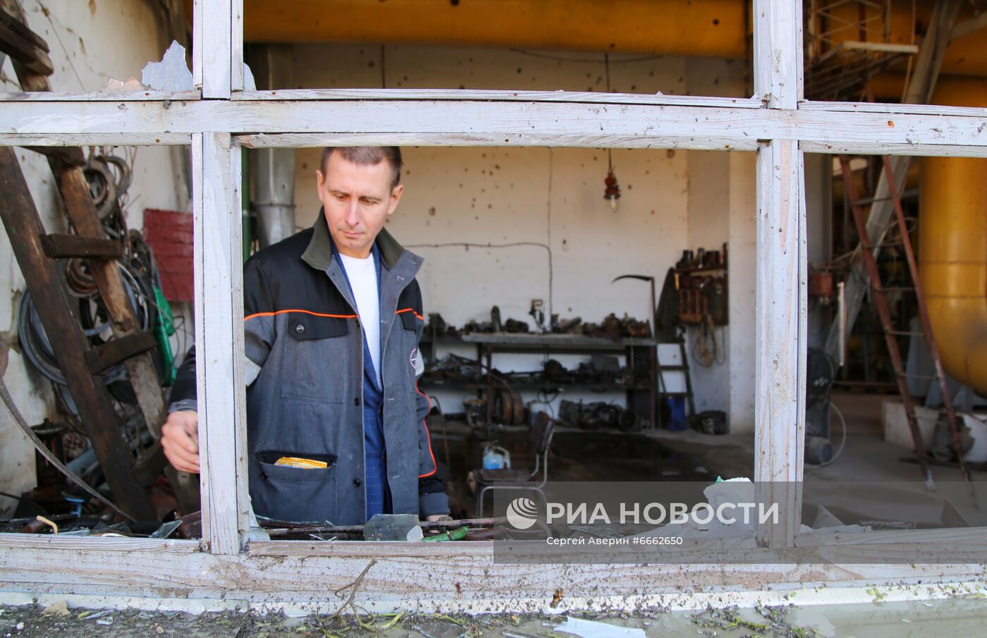 Последствия обстрела в Донецке