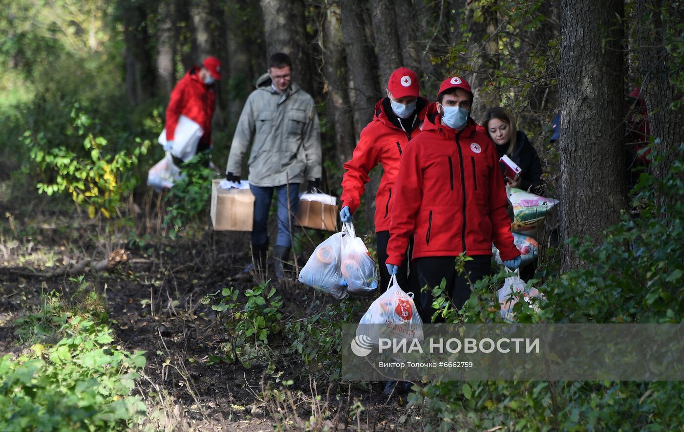 Лагерь беженцев на белорусско-польской границе