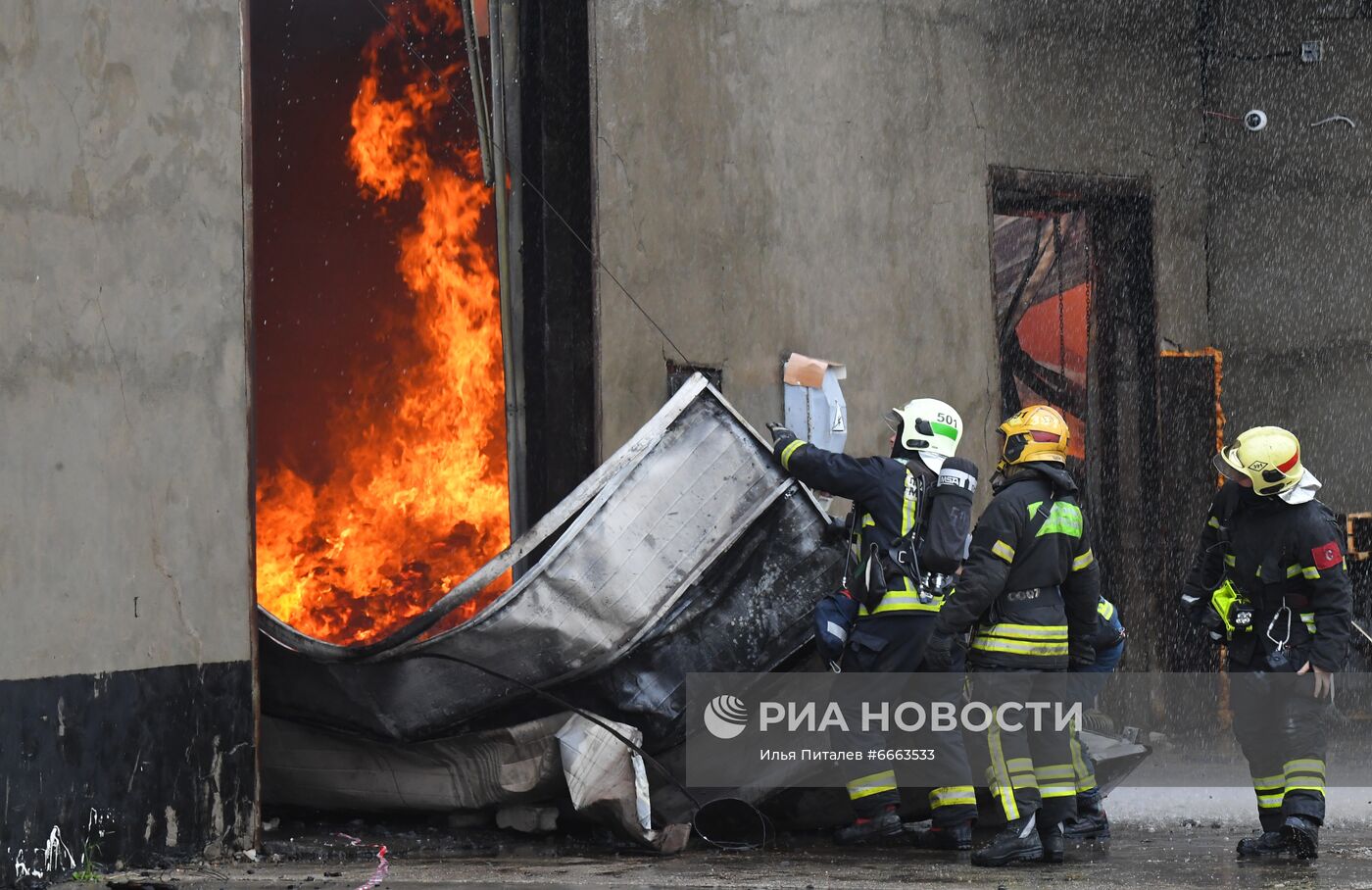 Пожар на складе в Новой Москве