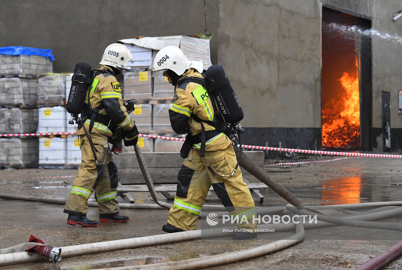 Пожар на складе в Новой Москве