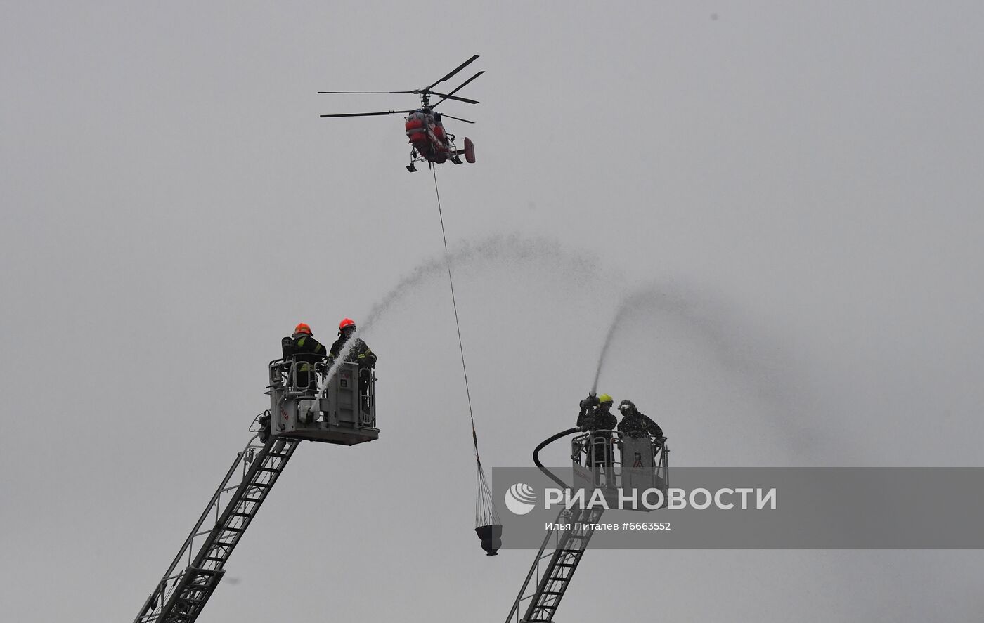 Пожар на складе в Новой Москве