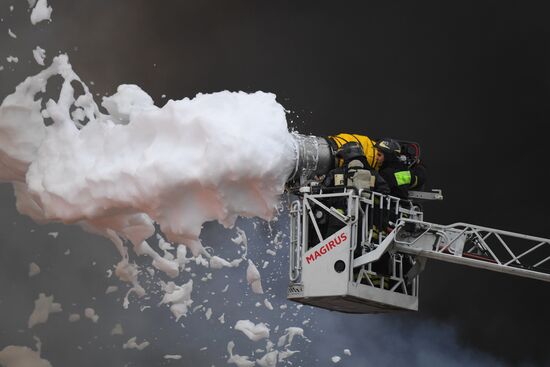Пожар на складе в Новой Москве