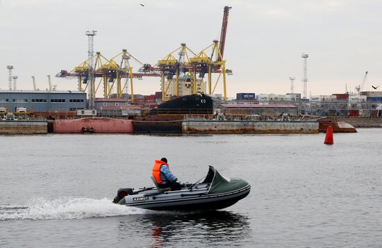 Прибытие подводной лодки К-3 "Ленинский комсомол" в Кронштадт