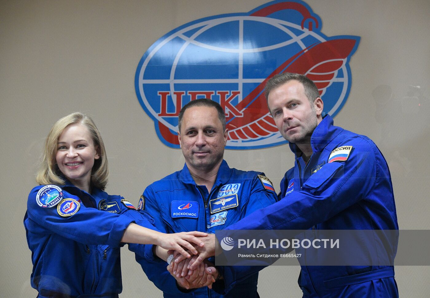 Предстартовая п/к экипажа корабля "Союз МС-19"