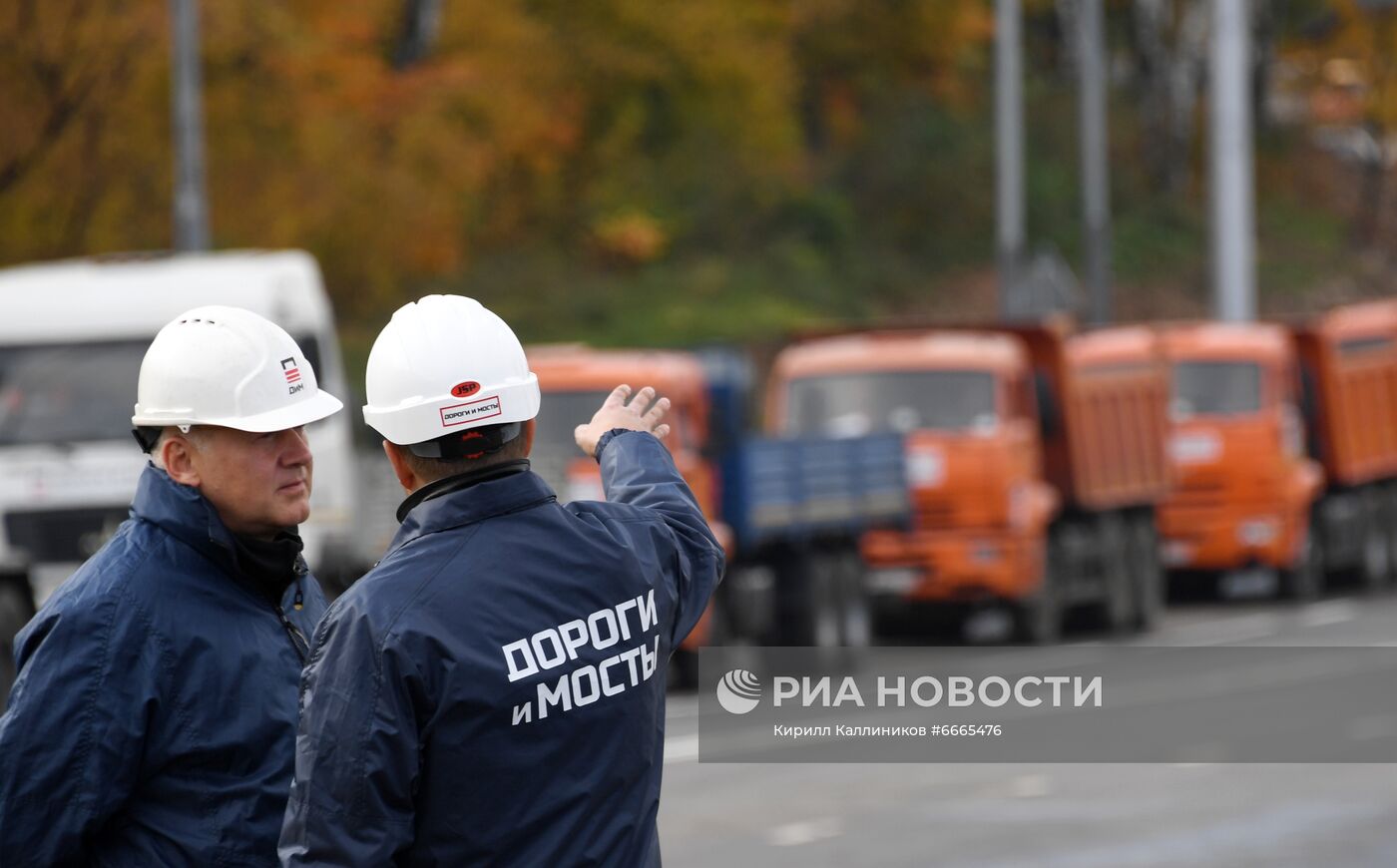 Открытие участка дороги Северо-Восточной хорды в Москве