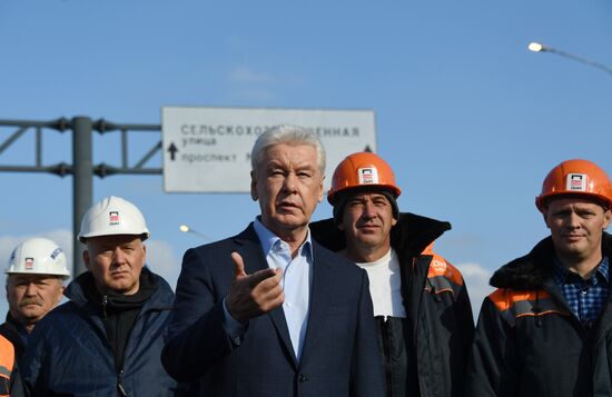 Открытие участка дороги Северо-Восточной хорды в Москве