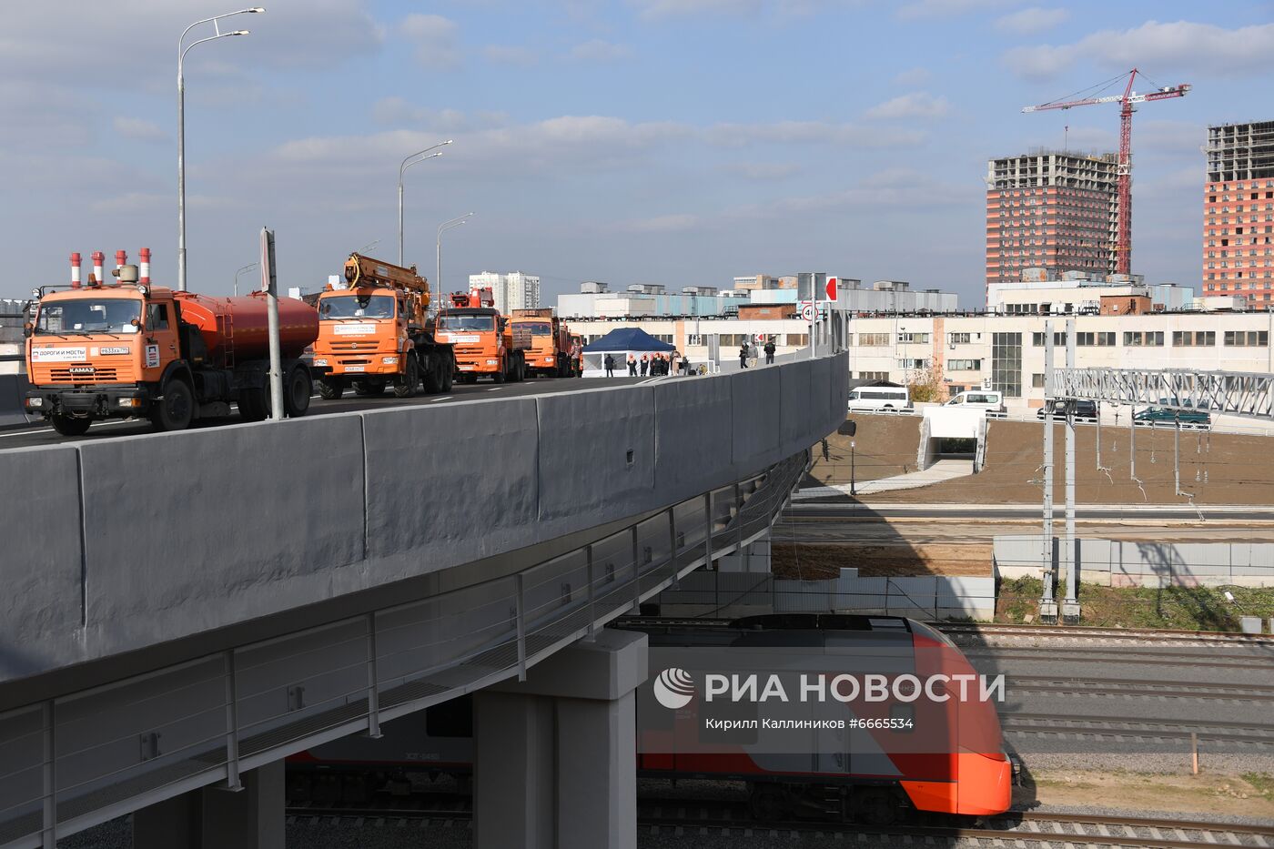 Открытие участка дороги Северо-Восточной хорды в Москве