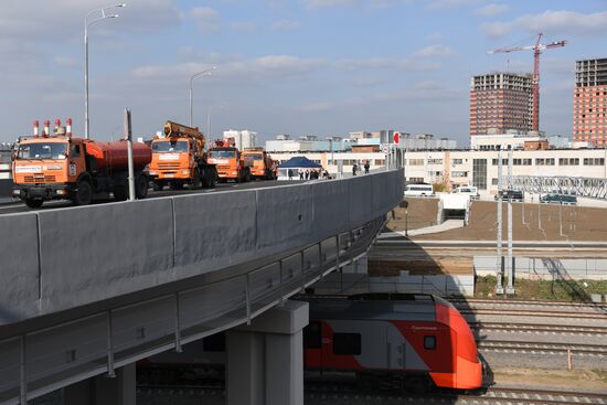 Открытие участка дороги Северо-Восточной хорды в Москве