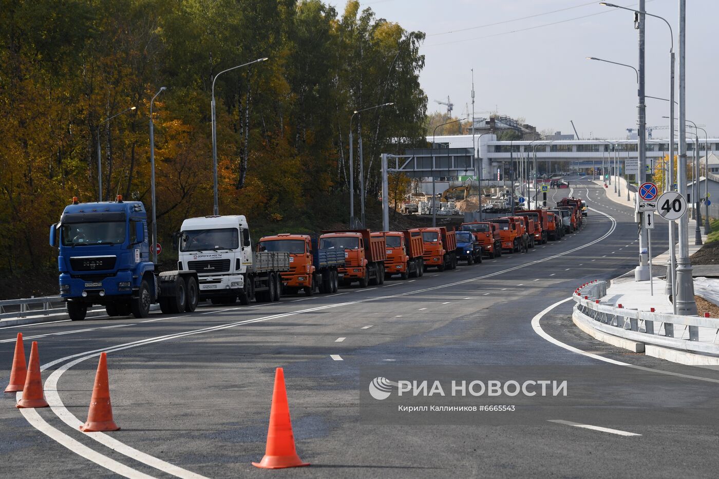 Открытие участка дороги Северо-Восточной хорды в Москве