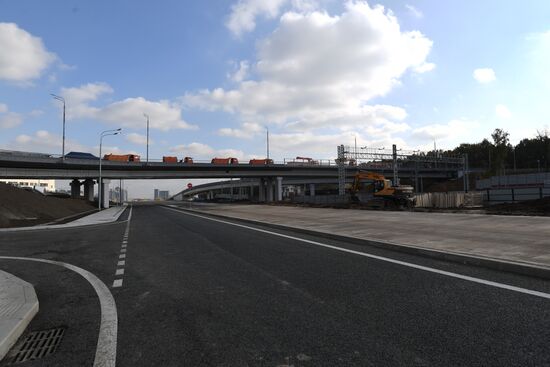 Открытие участка дороги Северо-Восточной хорды в Москве