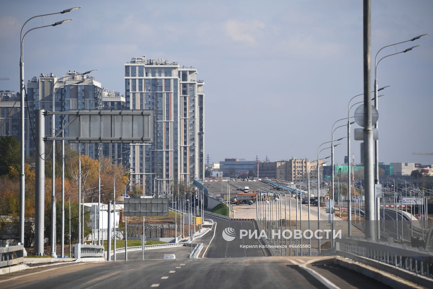 Открытие участка дороги Северо-Восточной хорды в Москве