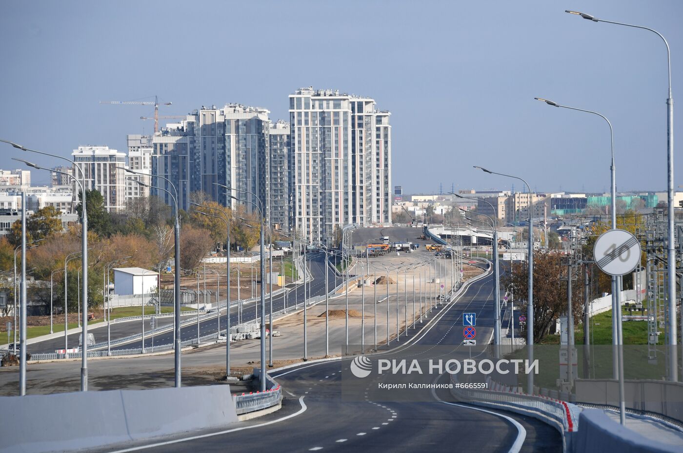 Открытие участка дороги Северо-Восточной хорды в Москве