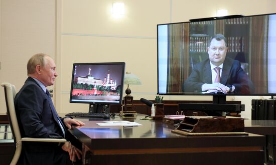 Президент РФ В. Путин встретился с врио губернатора Тамбовской области М. Егоровым