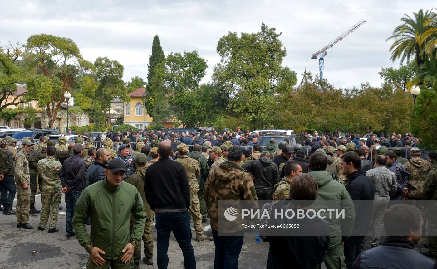 Акция с требованием отставки главы МВД в Абхазии