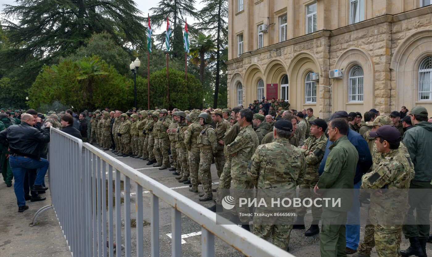 Акция с требованием отставки главы МВД в Абхазии